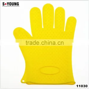 11030 Silicone Heat Resistant Grilling BBQ Gloves for Cooking, Baking, Smoking & Potholder thumbnail-1