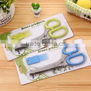 FDA Ceritfication Stainless Steel Chopped Green Onion 5 Blade Scissors thumbnail-4