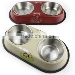 Small Cat or Small Dog Elevated Food Bowl Dish Set /pet Bowl thumbnail-1