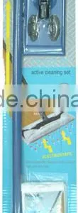 Durable Mop With Telescopic Iron Pipe Handle,plus 10pcs of Non-woven Cloth,Direct Factory/Manufactory Supply thumbnail-1