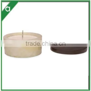 Multi Sizes of Scented Candle in Marble Vessel With Lid thumbnail-5