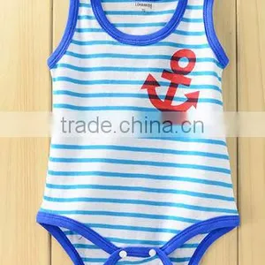 Baby Wear Yarn Dyed Stripe Baby Rompers thumbnail-1