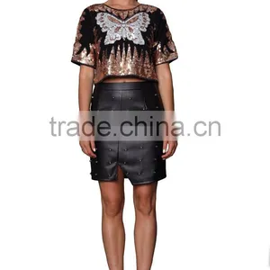 2015 New Design Fashion Women Sequin Tops for Summer thumbnail-2