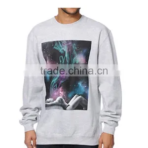 OEM Printing Cotton Cheap Custom Sublimation Crew Neck Sweatshirt thumbnail-2