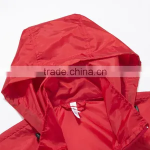 Factory Red Hoody Windproof Lady Coat Rain Coat thumbnail-2