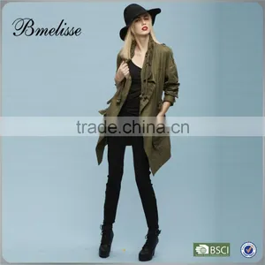 2014-2015 Ladies Trench Coats Green Fashion Spring Trench thumbnail-1