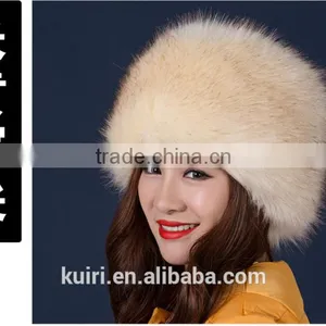 Woman and Man Fashion Fox Faux Fur Russian Hats With Satin Lining/Round Top Unisex Winter Cap Hats thumbnail-3