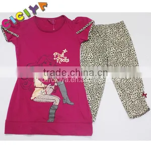 Wholesale New Style S/S Top and Legging Ptinting Design Pajamas Women Cotton Pajamas thumbnail-1
