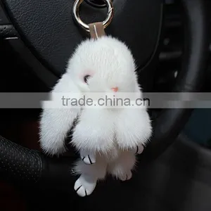 2017 Hot Selling Mink Fur Keyring/Popular Real Fur Ball Mink Fur Rabbit Shpe Keychain thumbnail-1