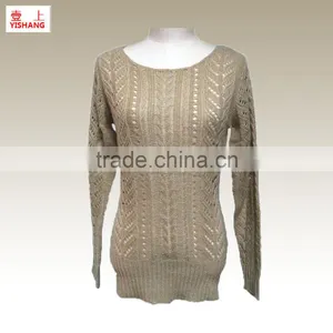 Hot Selling Products ! Lady Knitted Sweater ,90%Acrylic 10%Mohair thumbnail-1