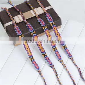 Unique Design Braiding Cord Multicolor Pattern Cotton Boho Chic Bracelets thumbnail-2