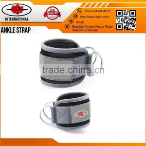 ANKLE D-RING STRAPS Thigh Pulley Lifting Padded Multi Gym Bandage QST Strap thumbnail-1