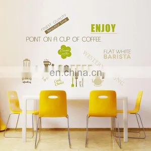 50x70cm English Letters DIY Living Room Kitchen Coffee Decoration Free Removable Pvc Home Decor Wall Sticker thumbnail-1