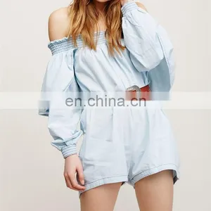 Sticthing Finish One Piece Long Sleeves Jumpsuits Sexy Ladies Jumpsuit 2014 Sexy Womens Off-shoulder Playsuit thumbnail-2