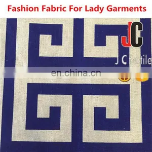 Shao Xing jc Textile Clothing Fabric Soft Printed Fabric Cotton Linen Fabric thumbnail-3