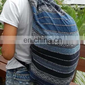 Handmade Neon Backpack Crossbody Bag Vegan Duffle Bag Gym Bag Luggage Suitcase Travel Bag Weekender Carry-On Hand Woven Cotton thumbnail-5