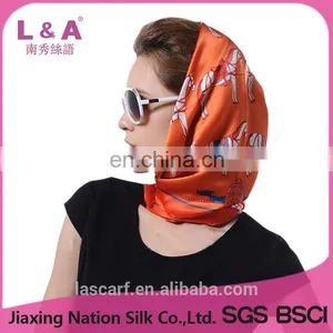 Lady Silk Scarf With Allover Animal Printed Fashion Pattern(SP429AB) thumbnail-1