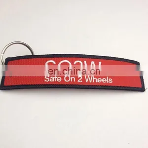 Wholesale Cheap Fabric Embroidered Customized Double Sided Key Chains/ Keychain thumbnail-2