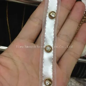 Fashion Rhinestone Bead Metal Chain Lace Trim Apparel Decoration Fabric thumbnail-3