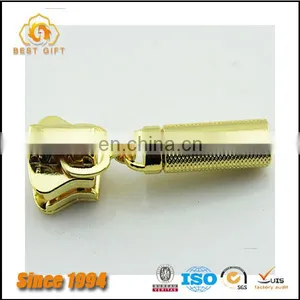 Wholesale Custom Cheap Garment Accessories Jacket Gold Metal Logo Zippers thumbnail-4