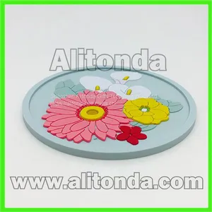 Custom Pvc Soft Anti-slip Cute Cartoon Animal Character Food Flower Coaster for Home or Promotional Gifts thumbnail-1