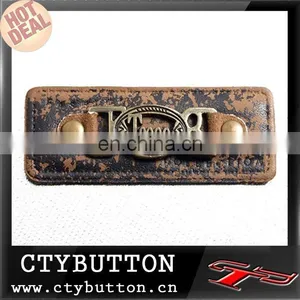 Small Size Iron Color Circle Buckle Design Metal Band Patches Garment Accessory thumbnail-1