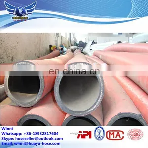 8 Inch Wire Spiral Heavy Duty Water Oil Cement Mud Suction Rubber Hoses With Flange thumbnail-4