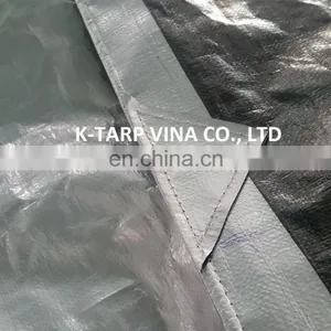 Heavy Duty Tarpaulin 195 GSM, 200 GSM, Silver/Black Color, With Sewing, Cooper Eyelet thumbnail-3