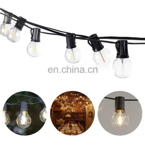 25ft G40 String Lights With Edison Bulbs Outdoor Market Lights Patio Backyard Party Lights thumbnail-1