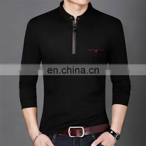 Mens Fashion Style Cotton City t Shirts With Zipper thumbnail-5
