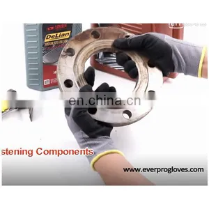 Polyester Nylon Industrial Work Skid Proof Coated Nitrile Foam Gloves Duantes De Nitrilo thumbnail-4
