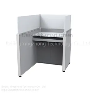 Study Carrel Desktop Partition Workstation Language Lab Table Computer Desk Height-adjustable School Library Cubicle thumbnail-2