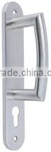 P03LP05-EU:Tube Stainless Steel Lever Pull Handle With Plate thumbnail-1