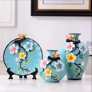 Nordic Retro Color Paint Hand Made Modern Simple Elegant Ceramic Vase For Shopping Mall Decor thumbnail-1