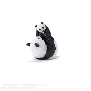 Plastic Female Giant Panda Figurine Soft Vinyl China Panda Animal Model Toys Jungle Animal Action Figure for Kids Gifts thumbnail-2