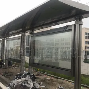 Student Rolling System Bus Shelter Platform Solar Bus Shelter Light Box Manufacturer thumbnail-2