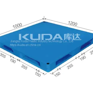 Chemical Resistant of China Manufacturer 1210B PBTZ PLASTIC PALLET（BUILT-IN STEEL TUBE） thumbnail-1