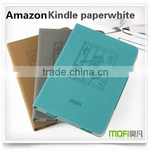MOFi Wholesale Waterproof Leather Flip Case Cover for Amazon Kindle Paperwhite thumbnail-1