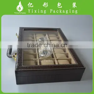 Hot Sale PU Wrist Watch 12 Slots Display Box Storage Holder Organizer Case thumbnail-4