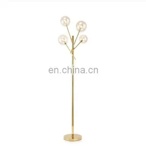 Nordic Simple Floor Lamps Designer Plated Gold Metal Living Room Bedroom Standing Lamp Lighting Fixture thumbnail-2