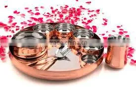 SS And COPPER MAHARAJA THALI SET thumbnail-1