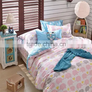 High Quality 100% Cotton Animal Printed Cartoon Bedding Sets Kids Queen Size Bed Sheets thumbnail-1