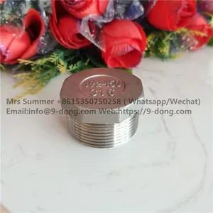 Stainless Steel NPT BSPT Male Thread Forged Square Plugs thumbnail-4
