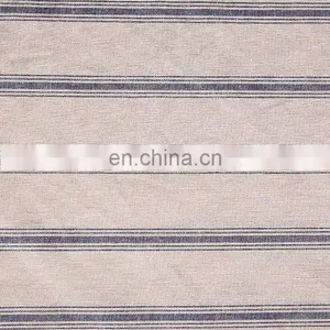 Stock Yarn Dyed Stripe Fabric Cotton Linen Blend Fabric Wholesale for Clothing thumbnail-5