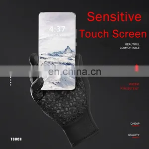 Cheap Waterproof Winter Warm Touch Screen Gloves Other Sports Bicycle Cycling Gloves In Black thumbnail-4
