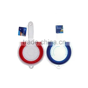 Hot Sale !!! PP Handle Silicone Collapsable Colander thumbnail-1