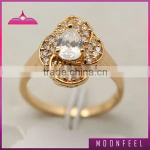 Pear Shape White Diamond Gold Ring Price thumbnail-1