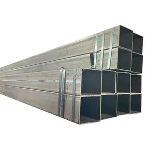 Building Material MS ERW Hollow Section Square Rectangle Pipe Hollow Iron Pipe Welded Black Steel Pipe Tube thumbnail-1