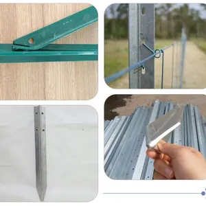 Powder Coated Black Green or Hot-DIP Galvanized Y Star Picket Fence Post Waterproof thumbnail-3