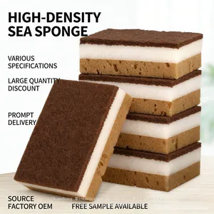 Environmentally Friendly Kitchen Cleaning Sponge With Oil Stains Durable Dishwashing Scourer thumbnail-1